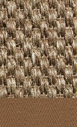 Sisal Santiago bronze tæppe med kantbånd i 862 light brown